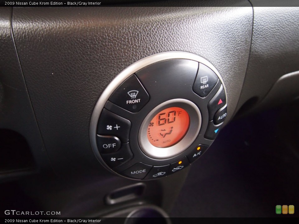 Black/Gray Interior Controls for the 2009 Nissan Cube Krom Edition #78842876