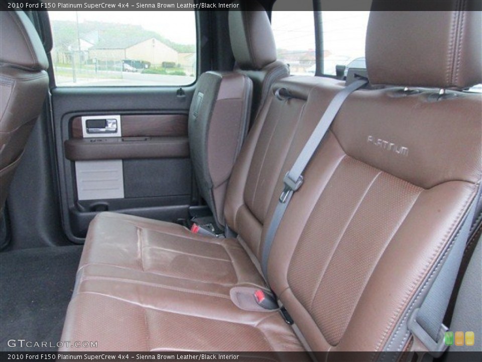 Sienna Brown Leather/Black Interior Rear Seat for the 2010 Ford F150 Platinum SuperCrew 4x4 #78844214