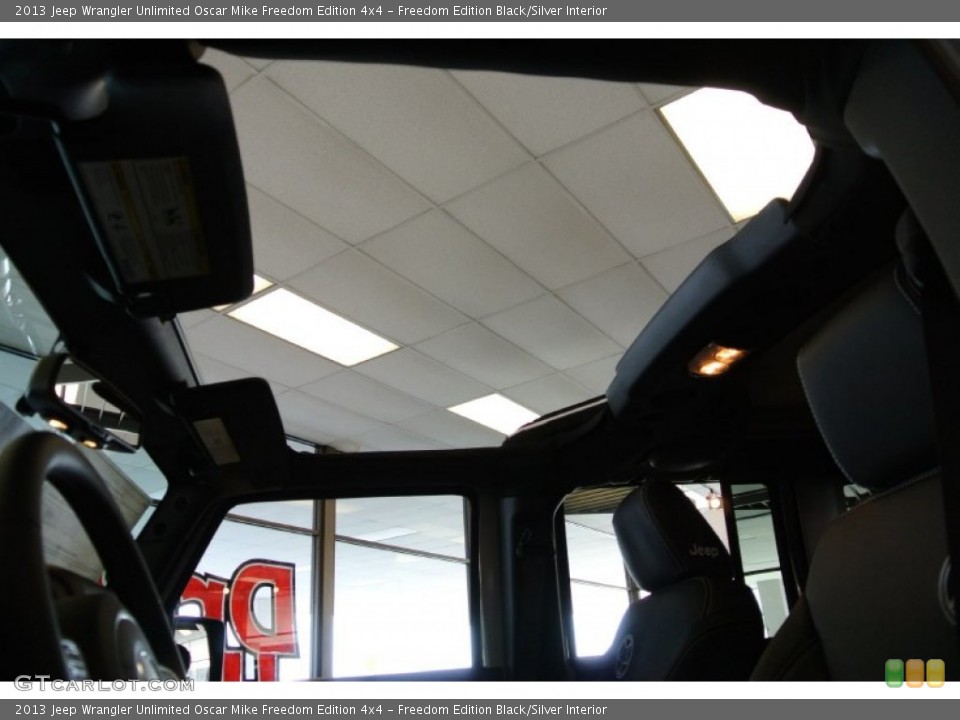 Freedom Edition Black/Silver Interior Sunroof for the 2013 Jeep Wrangler Unlimited Oscar Mike Freedom Edition 4x4 #78844919