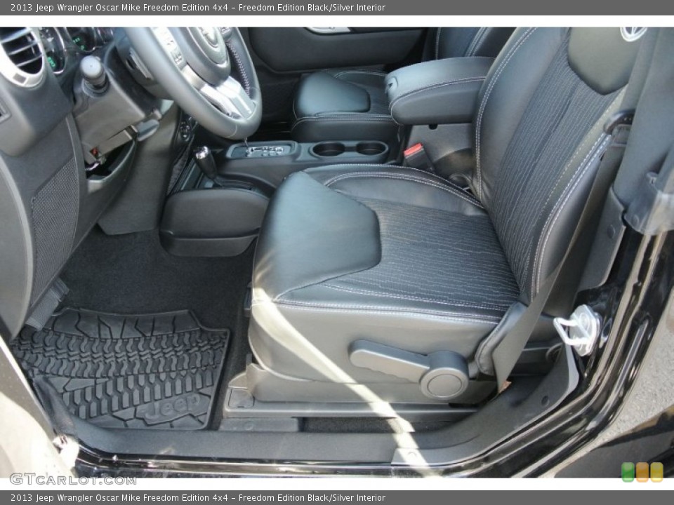 Freedom Edition Black/Silver Interior Front Seat for the 2013 Jeep Wrangler Oscar Mike Freedom Edition 4x4 #78845288