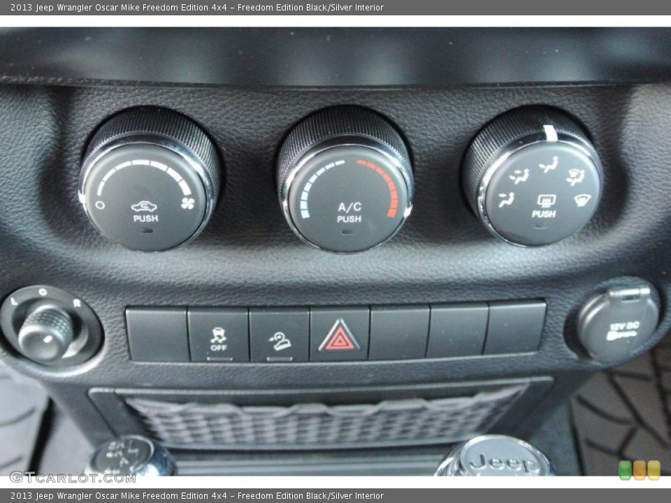 Freedom Edition Black/Silver Interior Controls for the 2013 Jeep Wrangler Oscar Mike Freedom Edition 4x4 #78845333