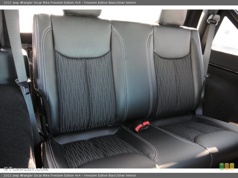 Freedom Edition Black/Silver Interior Rear Seat for the 2013 Jeep Wrangler Oscar Mike Freedom Edition 4x4 #78845372