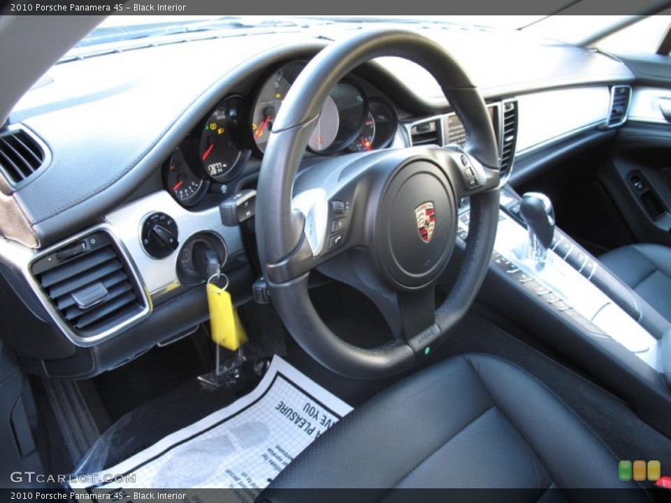 Black Interior Steering Wheel for the 2010 Porsche Panamera 4S #78849314