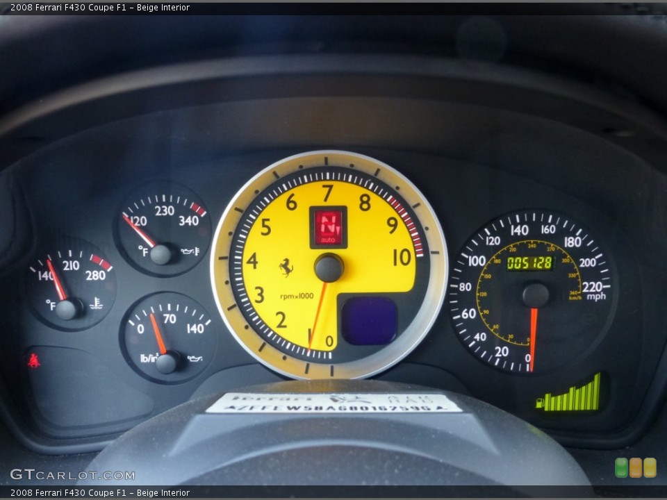 Beige Interior Gauges for the 2008 Ferrari F430 Coupe F1 #78850871