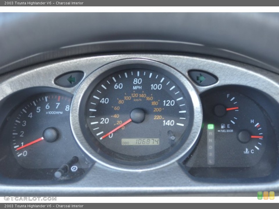 Charcoal Interior Gauges for the 2003 Toyota Highlander V6 #78854534
