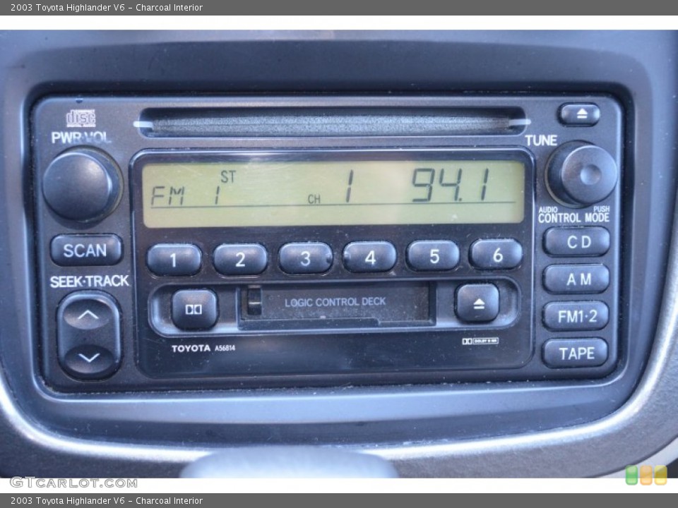 Charcoal Interior Audio System for the 2003 Toyota Highlander V6 #78854572