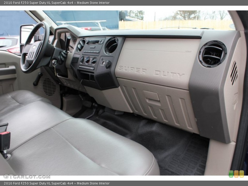 Medium Stone Interior Dashboard for the 2010 Ford F250 Super Duty XL SuperCab 4x4 #78855427