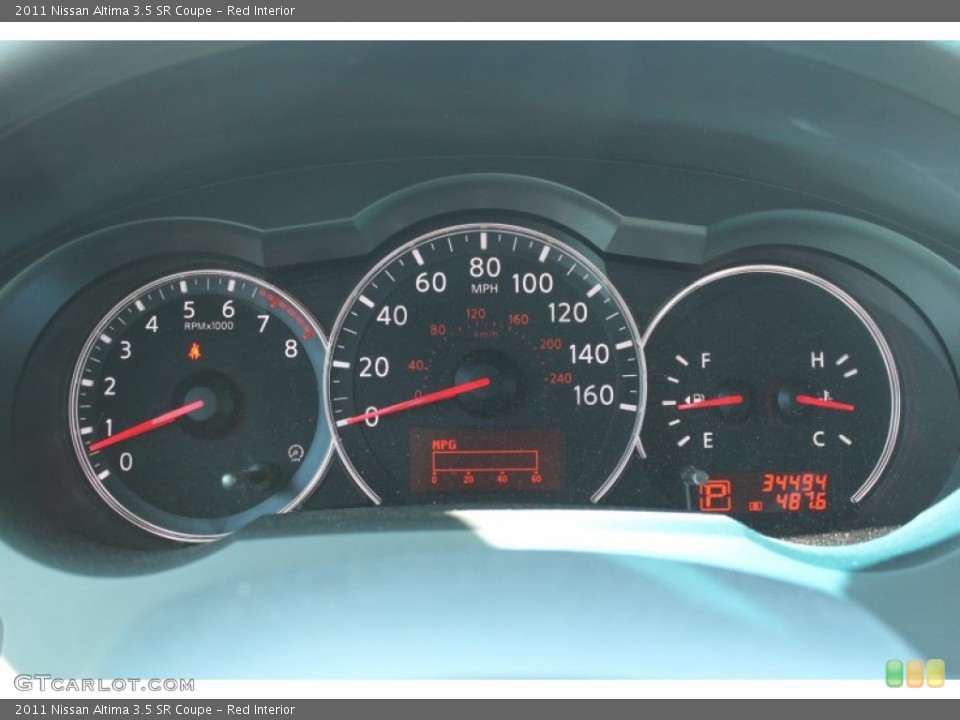 Red Interior Gauges for the 2011 Nissan Altima 3.5 SR Coupe #78858472