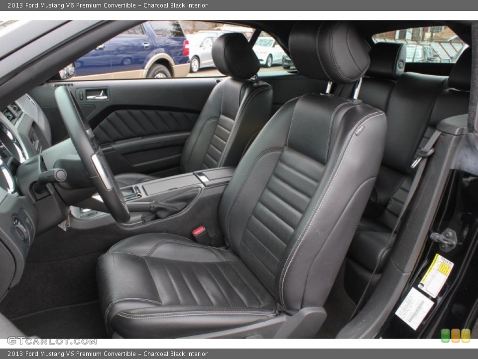 Charcoal Black Interior Front Seat for the 2013 Ford Mustang V6 Premium Convertible #78859180