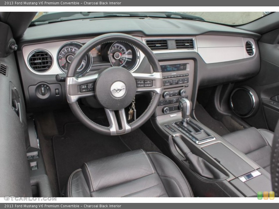 Charcoal Black Interior Prime Interior for the 2013 Ford Mustang V6 Premium Convertible #78859255