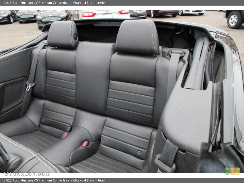 Charcoal Black Interior Rear Seat for the 2013 Ford Mustang V6 Premium Convertible #78859273