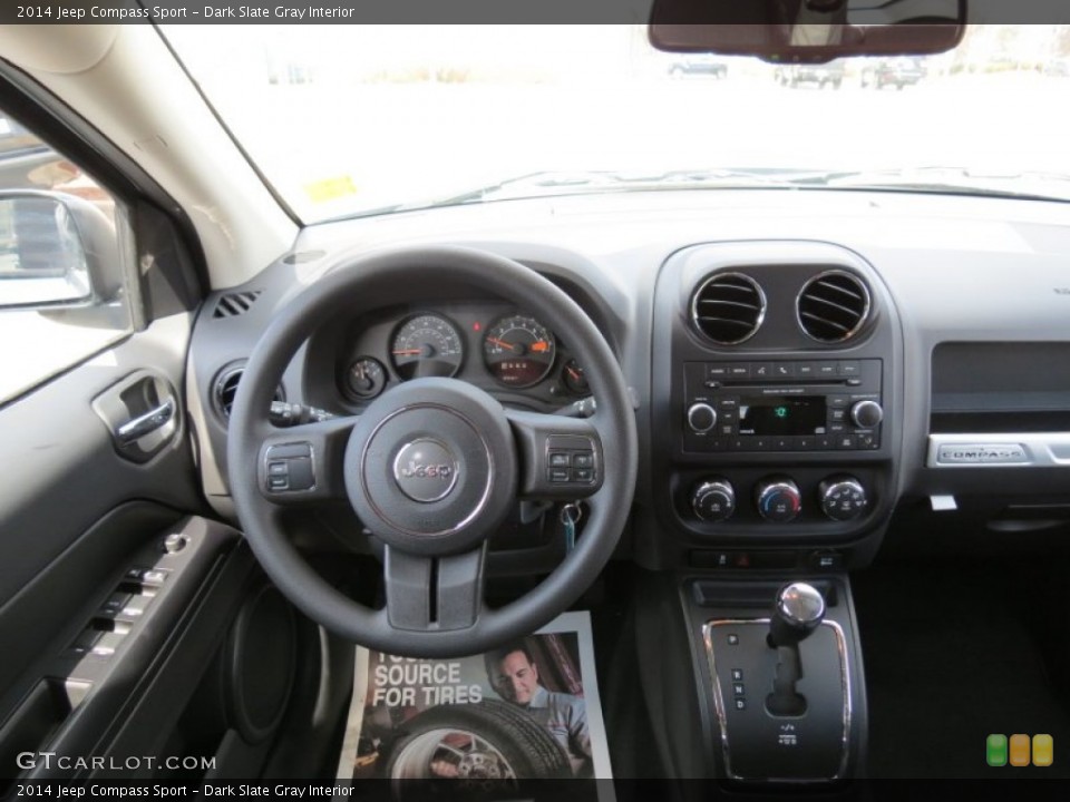 Dark Slate Gray Interior Dashboard for the 2014 Jeep Compass Sport #78861739