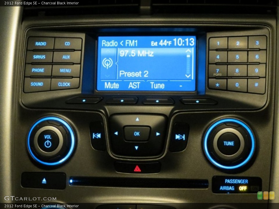 Charcoal Black Interior Controls for the 2012 Ford Edge SE #78861757