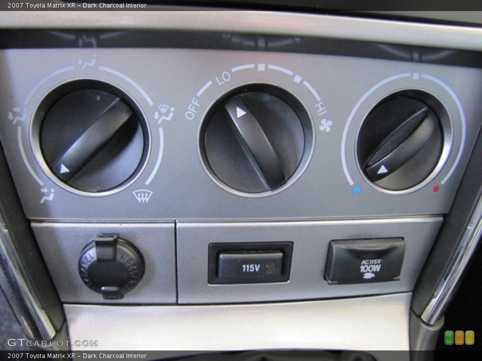 Dark Charcoal Interior Controls for the 2007 Toyota Matrix XR #78862186