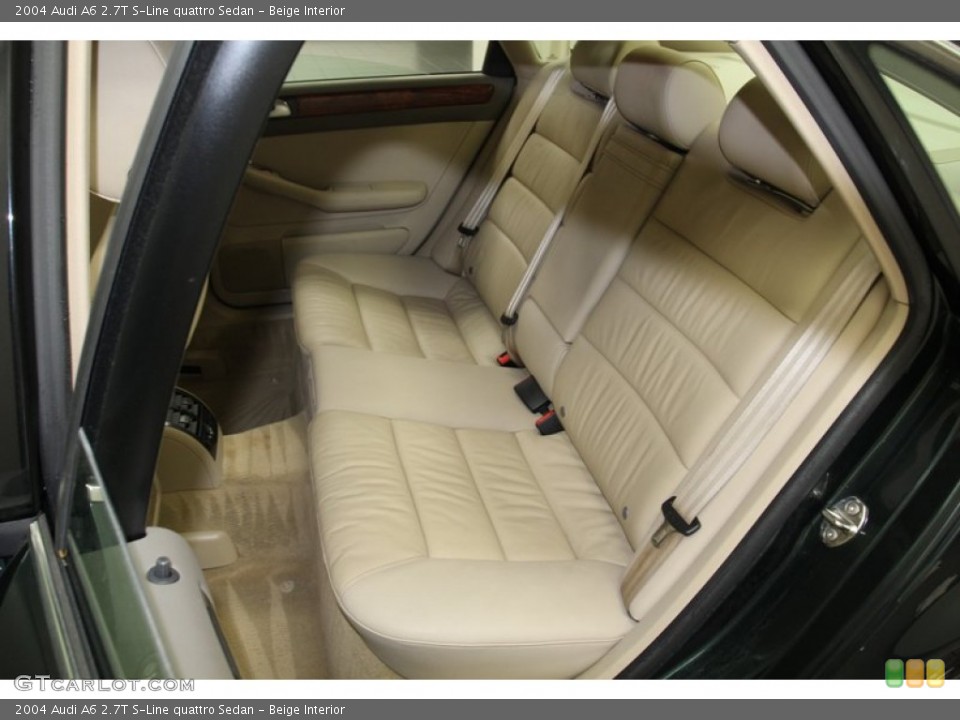 Beige Interior Rear Seat for the 2004 Audi A6 2.7T S-Line quattro Sedan #78862297