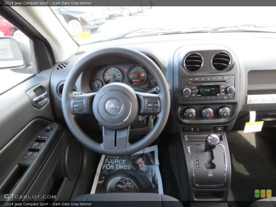 Dark Slate Gray Interior Dashboard for the 2014 Jeep Compass Sport #78862405