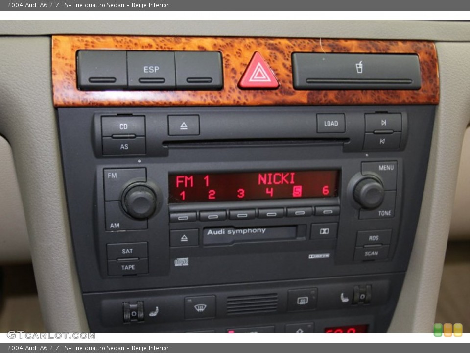 Beige Interior Controls for the 2004 Audi A6 2.7T S-Line quattro Sedan #78862552