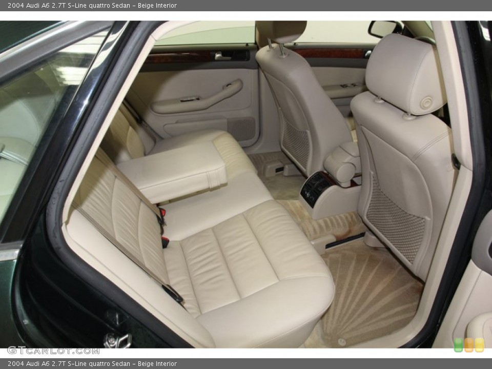 Beige Interior Rear Seat for the 2004 Audi A6 2.7T S-Line quattro Sedan #78862708