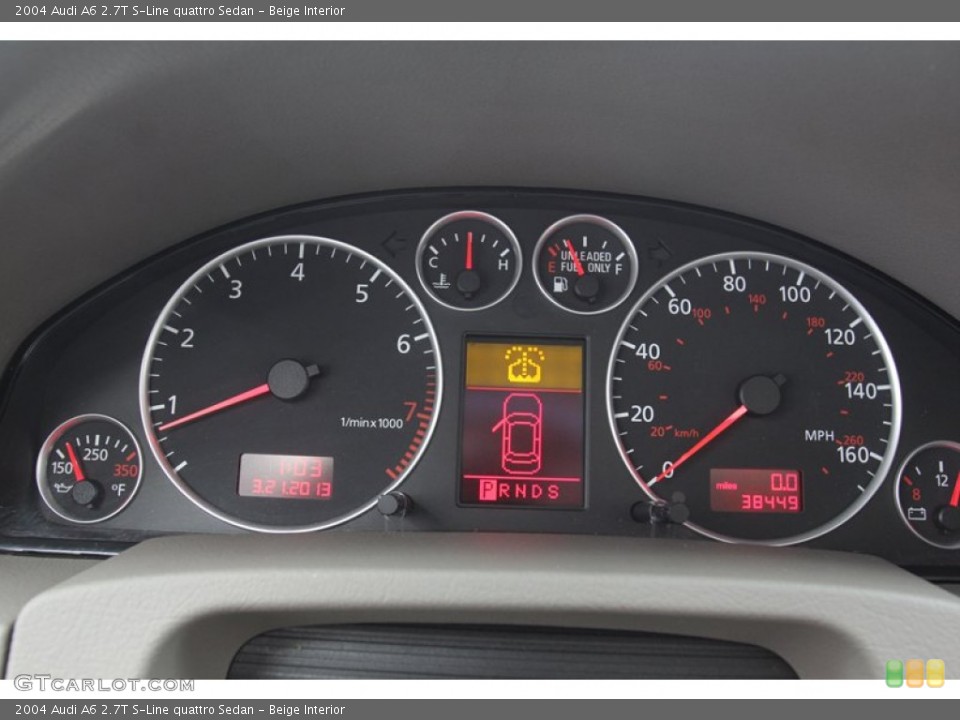 Beige Interior Gauges for the 2004 Audi A6 2.7T S-Line quattro Sedan #78862885