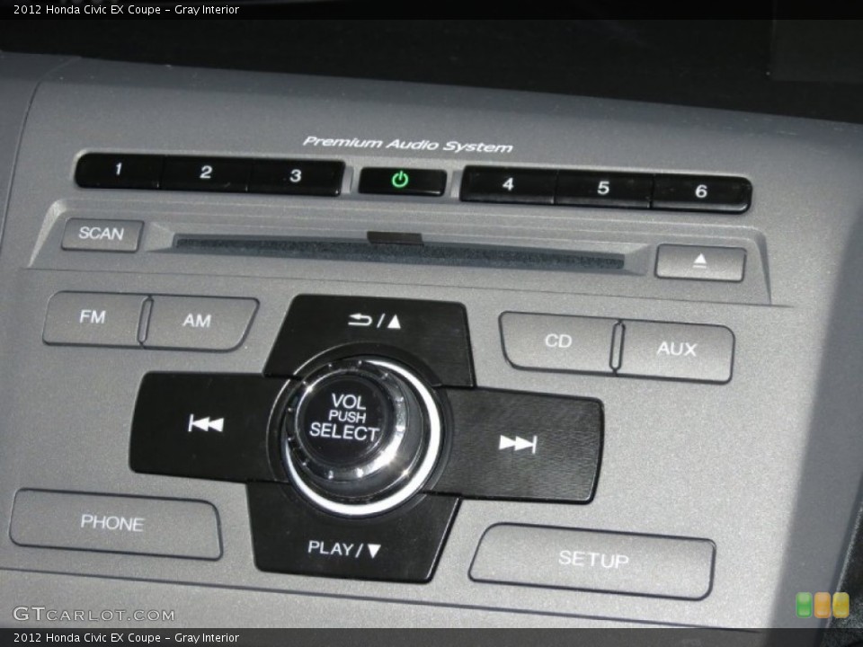 Gray Interior Controls for the 2012 Honda Civic EX Coupe #78864376