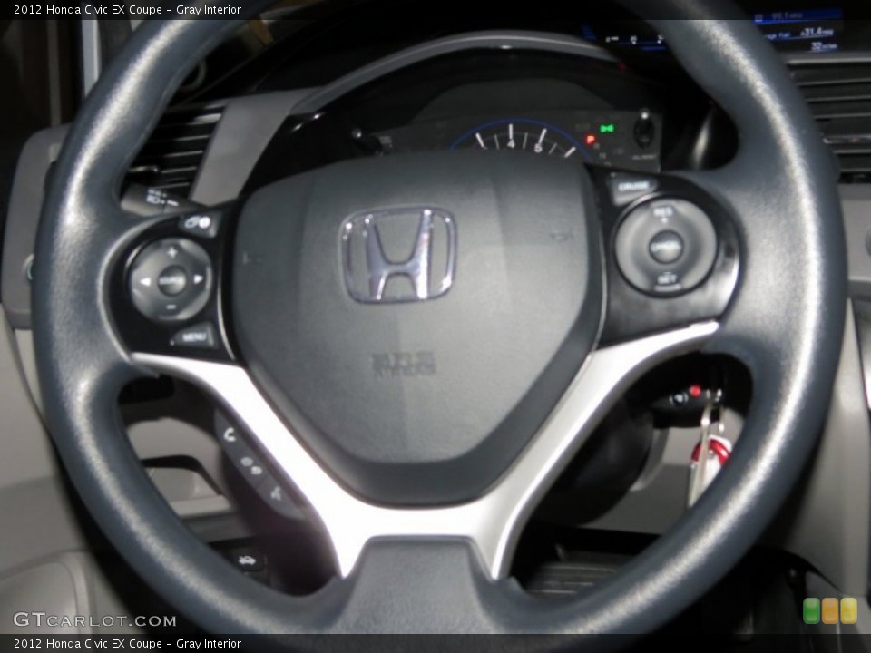 Gray Interior Steering Wheel for the 2012 Honda Civic EX Coupe #78864411
