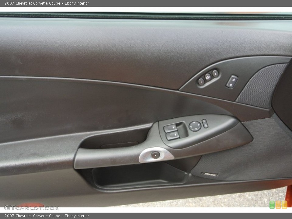 Ebony Interior Door Panel for the 2007 Chevrolet Corvette Coupe #78866269