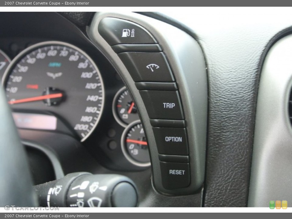 Ebony Interior Controls for the 2007 Chevrolet Corvette Coupe #78866350