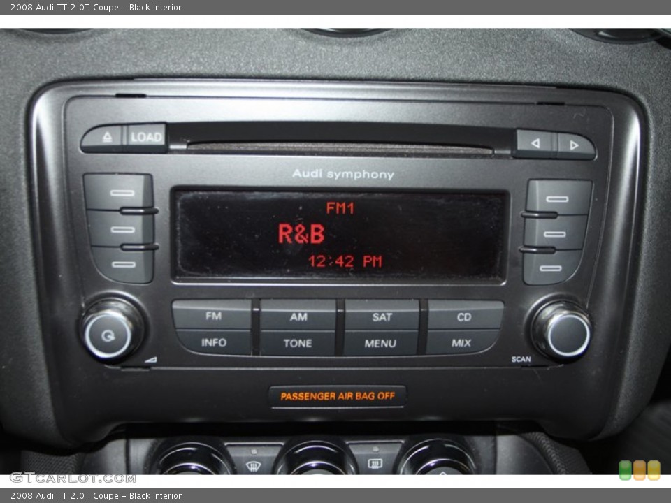 Black Interior Audio System for the 2008 Audi TT 2.0T Coupe #78866361