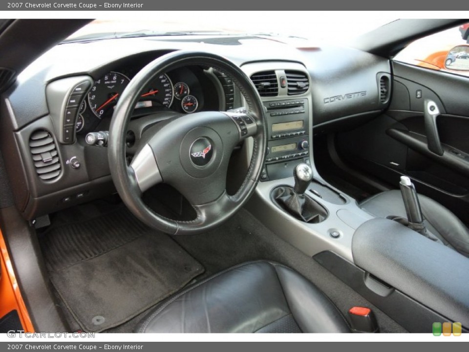 Ebony Interior Prime Interior for the 2007 Chevrolet Corvette Coupe #78866643