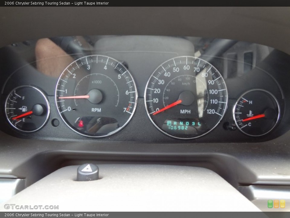 Light Taupe Interior Gauges for the 2006 Chrysler Sebring Touring Sedan #78868078