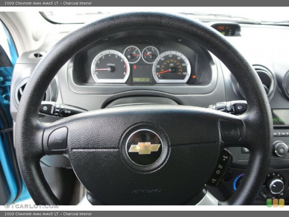 Charcoal Interior Steering Wheel for the 2009 Chevrolet Aveo Aveo5 LT #78868732