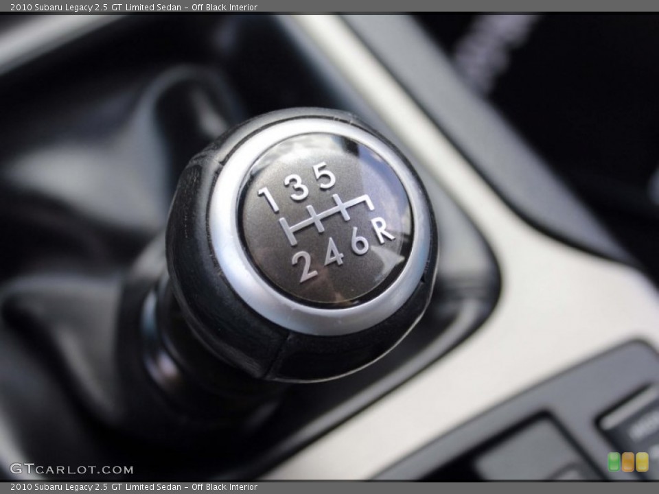 Off Black Interior Transmission for the 2010 Subaru Legacy 2.5 GT Limited Sedan #78871612