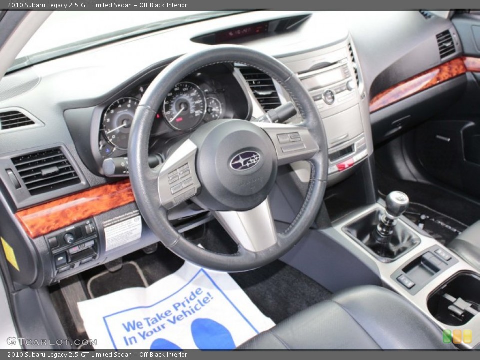 Off Black Interior Photo for the 2010 Subaru Legacy 2.5 GT Limited Sedan #78871627