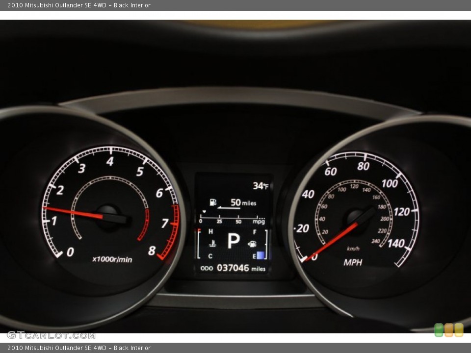 Black Interior Gauges for the 2010 Mitsubishi Outlander SE 4WD #78876280