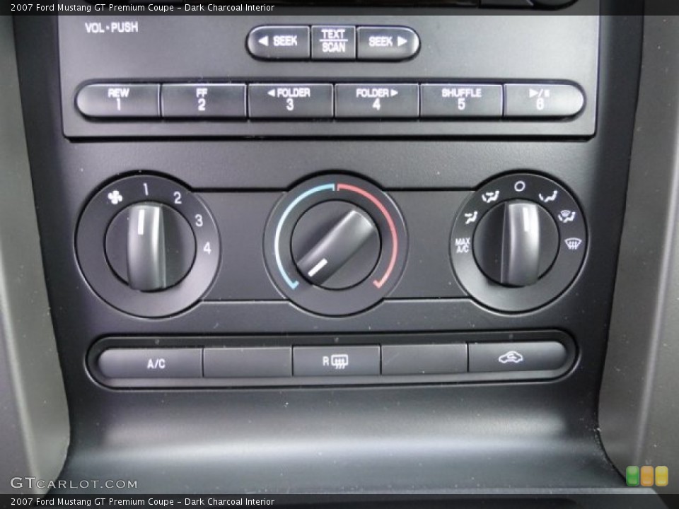 Dark Charcoal Interior Controls for the 2007 Ford Mustang GT Premium Coupe #78879010