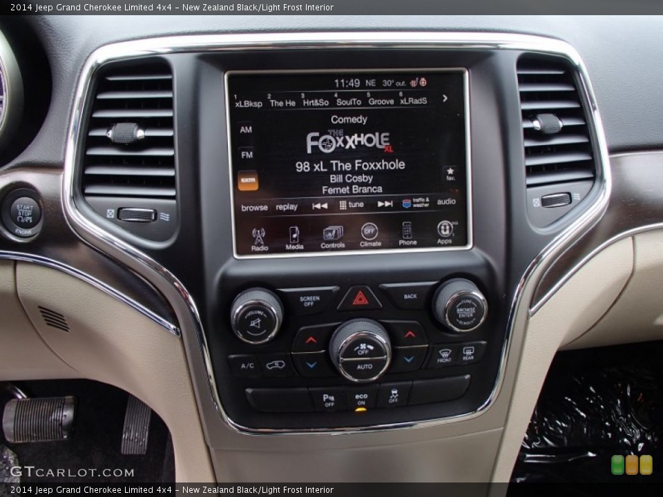 New Zealand Black/Light Frost Interior Controls for the 2014 Jeep Grand Cherokee Limited 4x4 #78880923