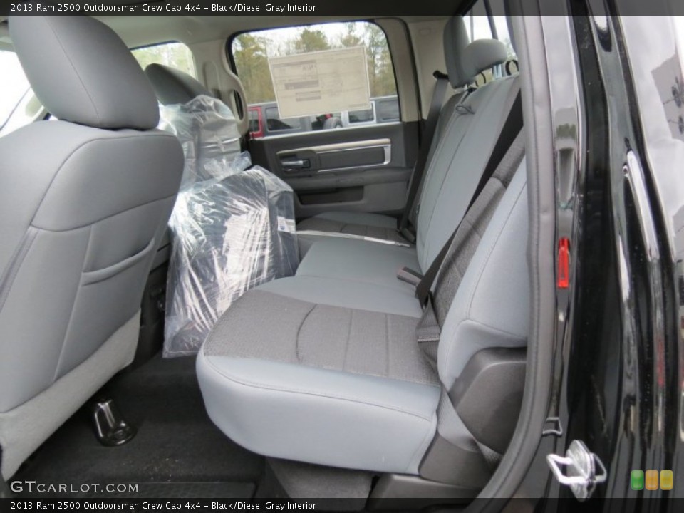 Black/Diesel Gray Interior Rear Seat for the 2013 Ram 2500 Outdoorsman Crew Cab 4x4 #78881605
