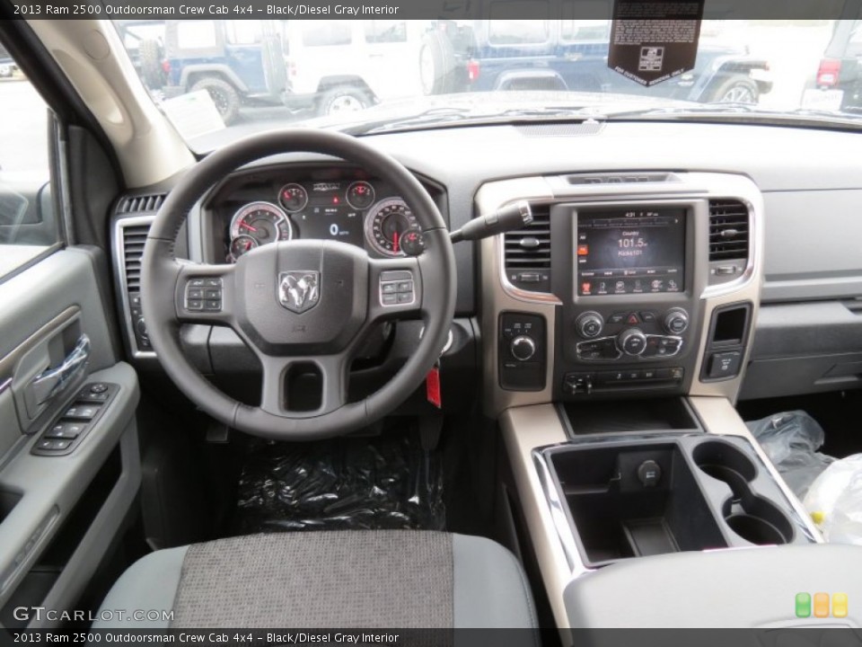 Black/Diesel Gray Interior Dashboard for the 2013 Ram 2500 Outdoorsman Crew Cab 4x4 #78881633