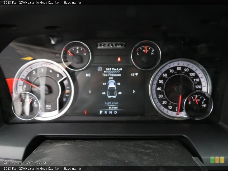 Black Interior Gauges for the 2013 Ram 2500 Laramie Mega Cab 4x4 #78882429