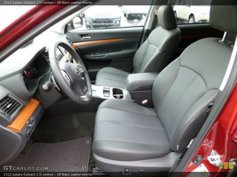 Off Black Leather Interior Photo for the 2013 Subaru Outback 2.5i Limited #78883824