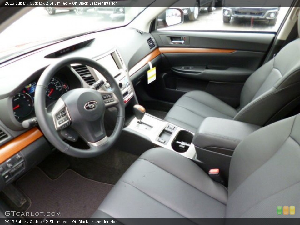 Off Black Leather Interior Prime Interior for the 2013 Subaru Outback 2.5i Limited #78883843