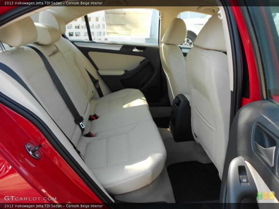 Cornsilk Beige Interior Rear Seat for the 2013 Volkswagen Jetta TDI Sedan #78884306
