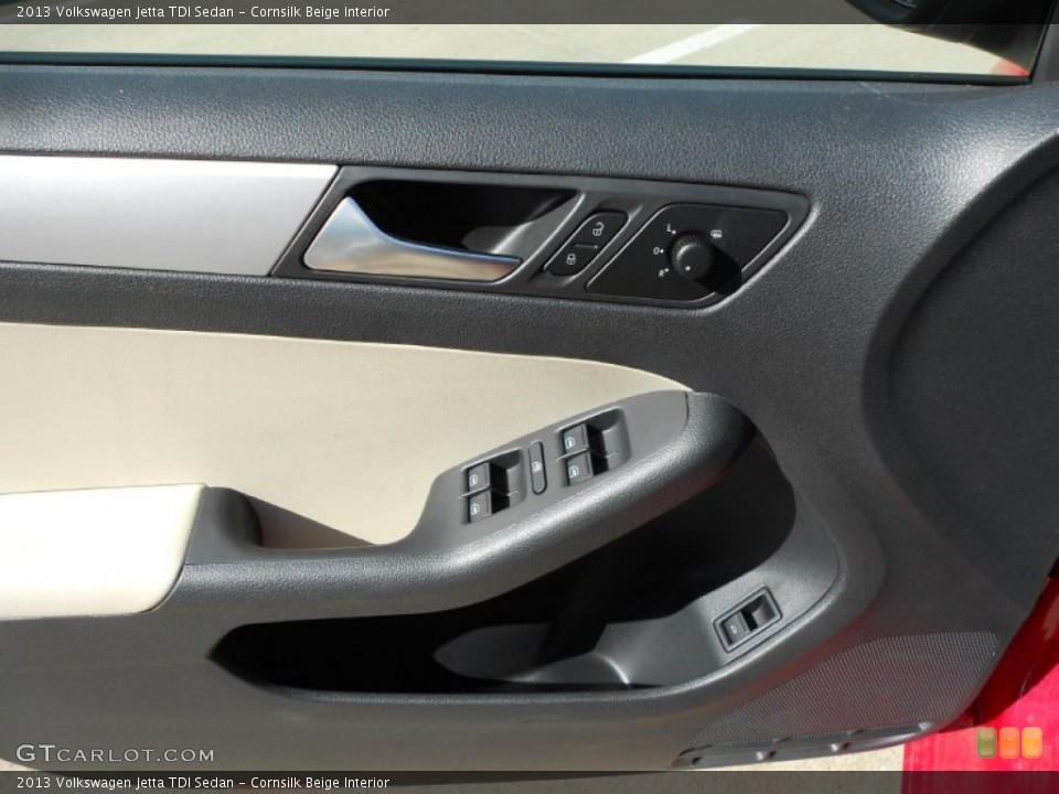 Cornsilk Beige Interior Door Panel for the 2013 Volkswagen Jetta TDI Sedan #78884460