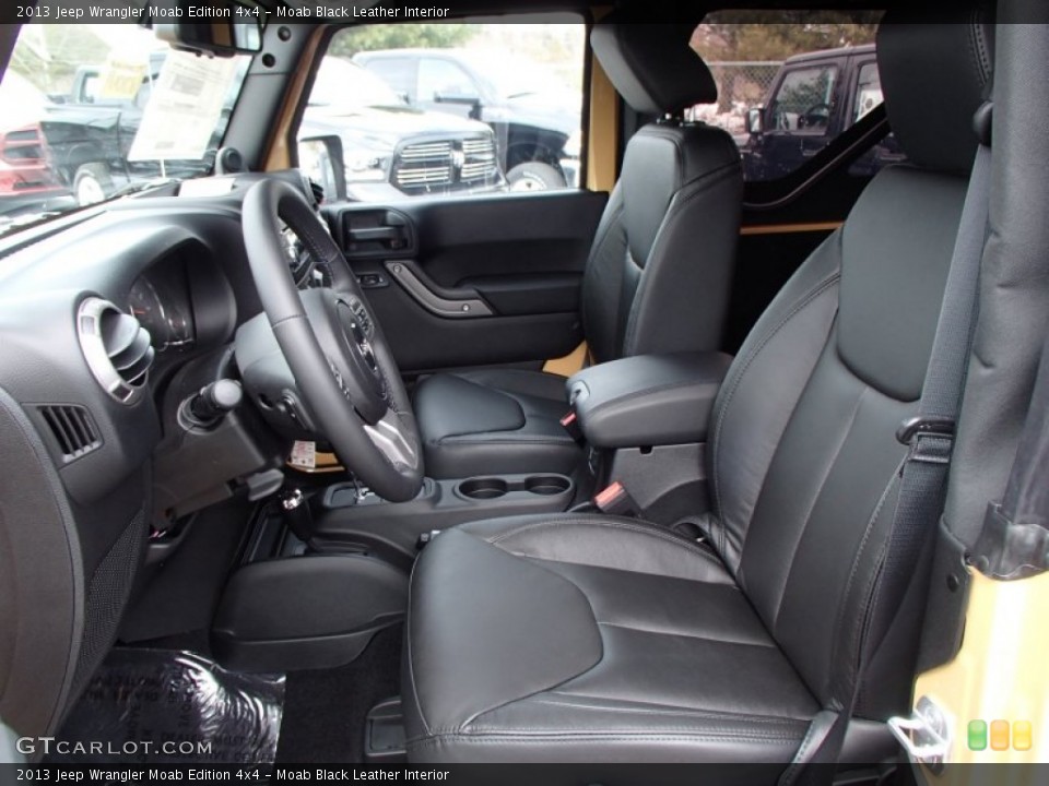 Moab Black Leather Interior Front Seat for the 2013 Jeep Wrangler Moab Edition 4x4 #78884553