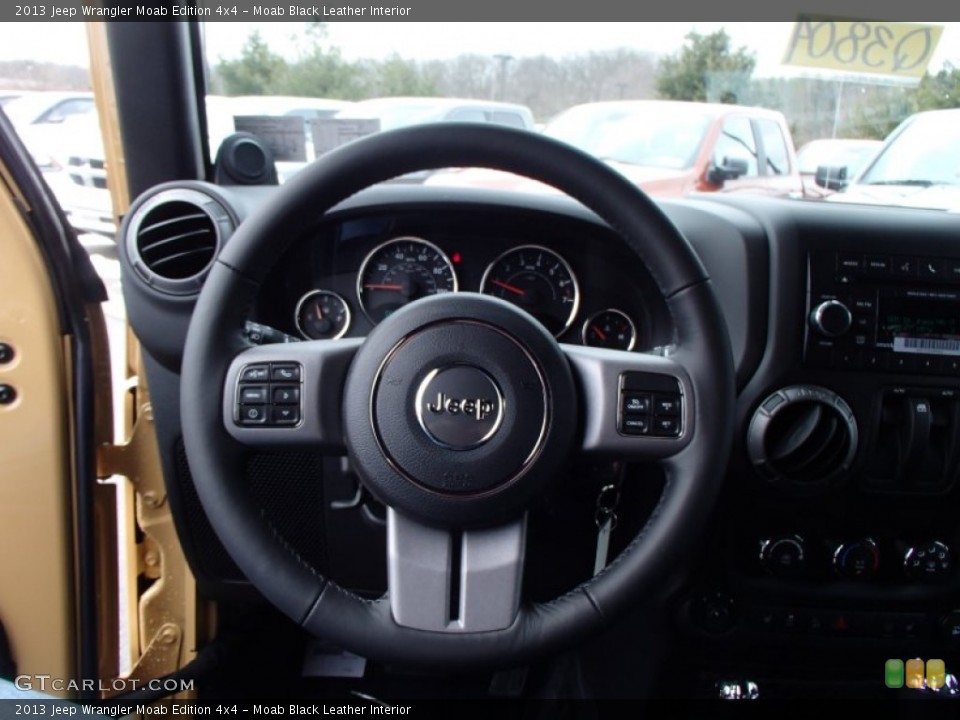 Moab Black Leather Interior Steering Wheel for the 2013 Jeep Wrangler Moab Edition 4x4 #78884718
