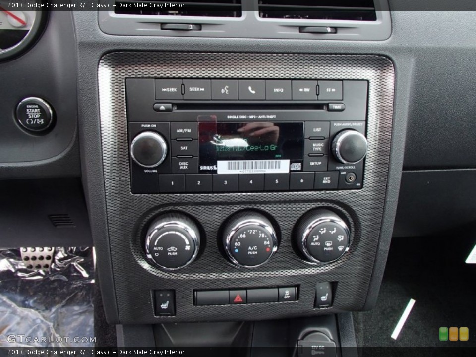 Dark Slate Gray Interior Controls for the 2013 Dodge Challenger R/T Classic #78885892