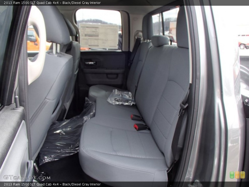 Black/Diesel Gray Interior Rear Seat for the 2013 Ram 1500 SLT Quad Cab 4x4 #78886695