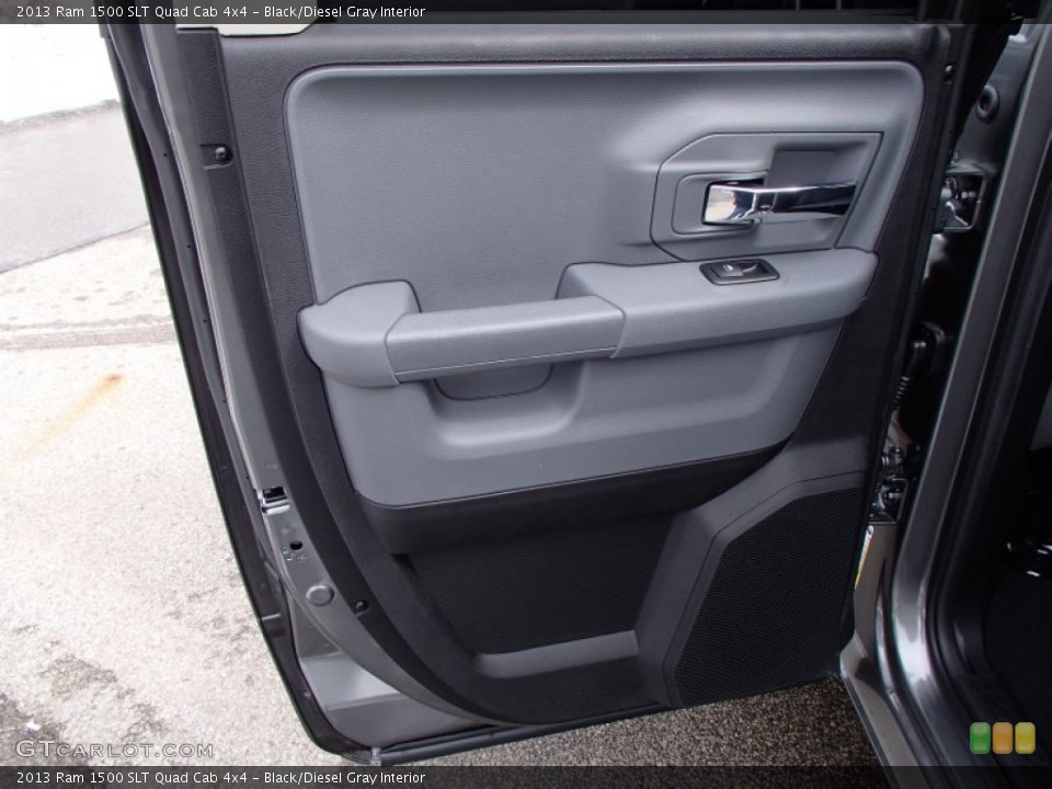 Black/Diesel Gray Interior Door Panel for the 2013 Ram 1500 SLT Quad Cab 4x4 #78886720