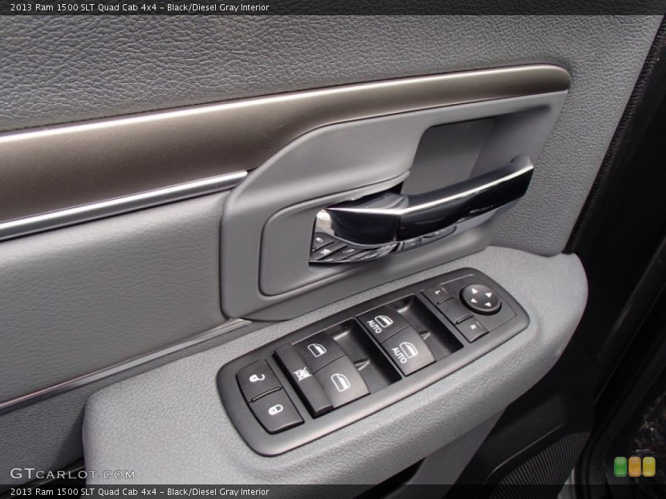Black/Diesel Gray Interior Controls for the 2013 Ram 1500 SLT Quad Cab 4x4 #78886743