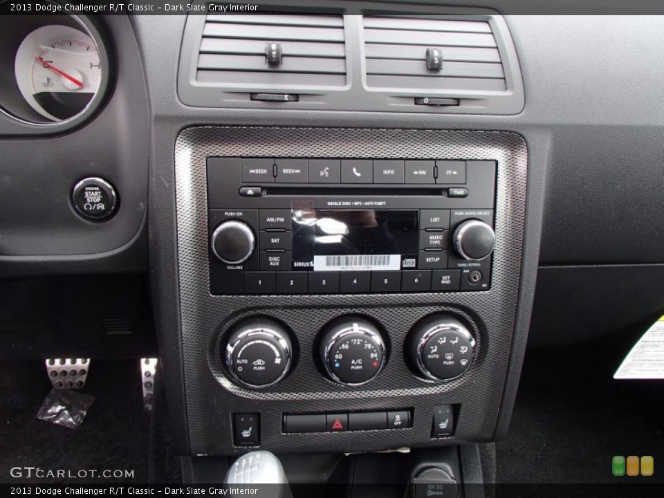 Dark Slate Gray Interior Controls for the 2013 Dodge Challenger R/T Classic #78887655